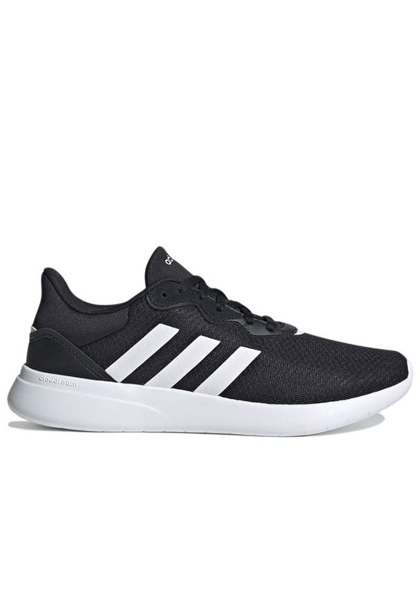 Adidas - Buty adidas QT Racer 3.0 GY9244 - czarne. Okazja: na co dzień. Zapięcie: pasek. Kolor: czarny. Materiał: guma, materiał. Szerokość cholewki: normalna. Wzór: paski, aplikacja. Model: Adidas Racer. Sport: bieganie