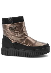 Brązowe Metaliczne Śniegowce Marco Tozzi Modne Obuwie Damskie. Okazja: na spacer. Kolor: brązowy. Szerokość cholewki: normalna. Sezon: zima. Styl: sportowy #5
