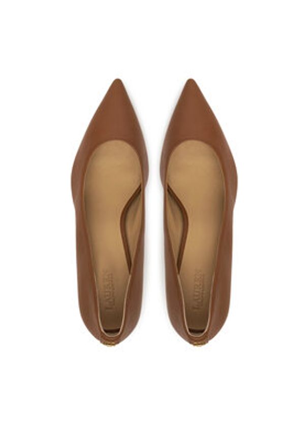 Lauren Ralph Lauren - LAUREN RALPH LAUREN Szpilki Lanette 802972023002 Brązowy. Kolor: brązowy. Materiał: skóra. Obcas: na szpilce