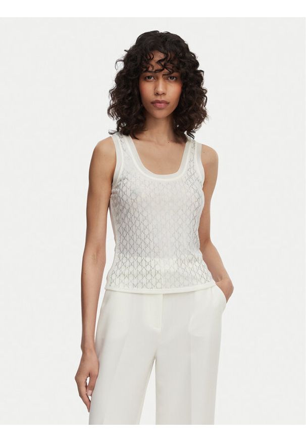 Marciano Guess Top 5RGP21 6311A Écru Regular Fit. Kolor: kremowy. Materiał: syntetyk