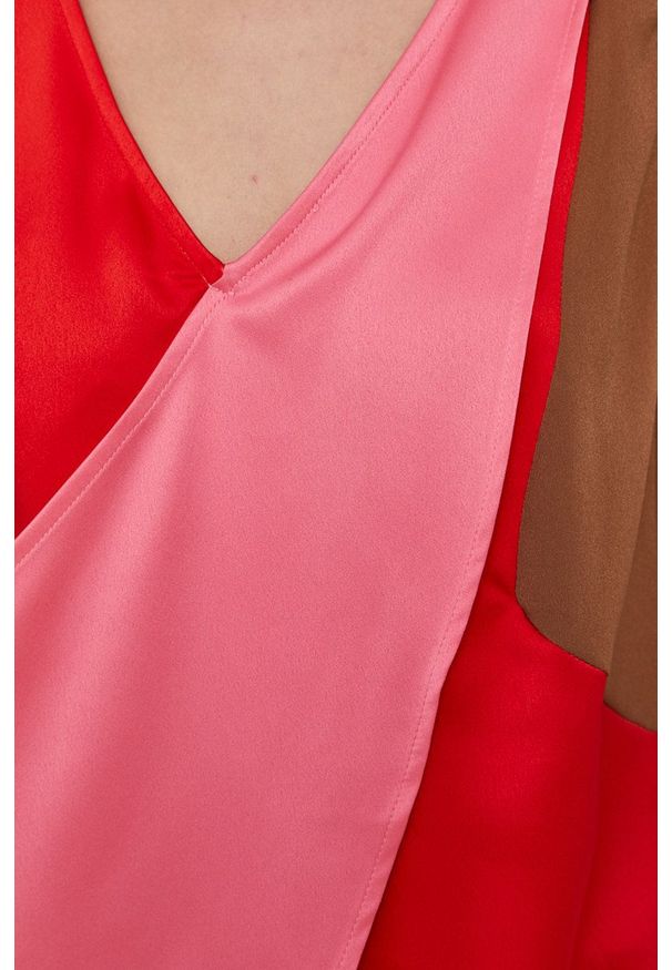 Sisley - Bluza. Okazja: na co dzień. Kolor: różowy. Materiał: tkanina. Styl: casual