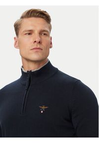 Aeronautica Militare Sweter 262MA1670UL00506 Granatowy Regular Fit. Kolor: niebieski. Materiał: bawełna #3