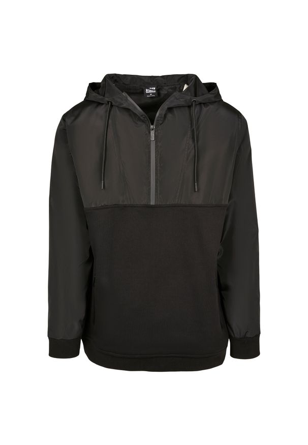 Urban Classics - Bluza z kapturem Urban Classic military half zip. Typ kołnierza: kaptur. Kolor: czarny