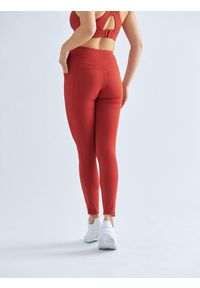 BESHAPED - Legginsy Sportowe Damskie BeShaped Flex Appeal z Kieszeniami. Kolor: czerwony