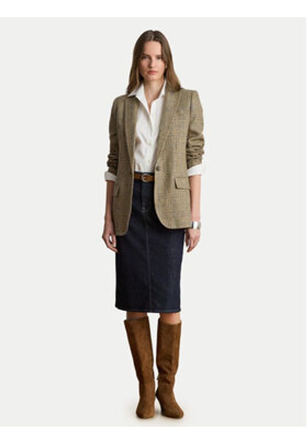 Lauren Ralph Lauren - LAUREN RALPH LAUREN Spódnica ołówkowa 200P14644001 Niebieski Regular Fit. Kolor: niebieski. Materiał: bawełna