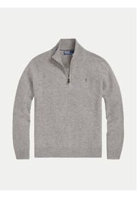 Polo Ralph Lauren Sweter 710876756009 Szary Regular Fit. Typ kołnierza: polo. Kolor: szary. Materiał: wełna #4