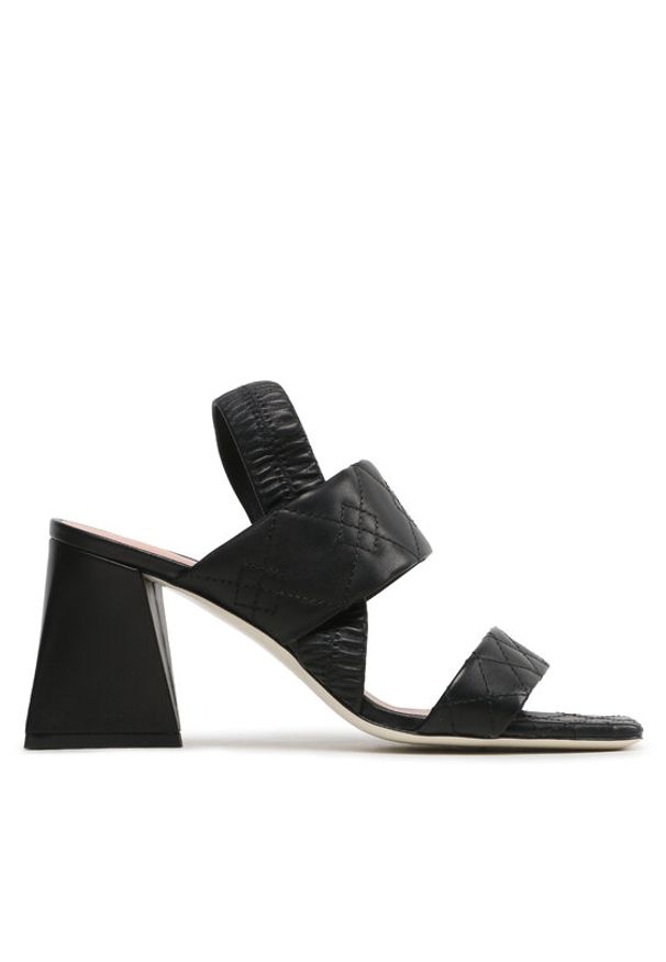 Pollini Sandały SA16377C1GTE0000 Czarny. Kolor: czarny. Materiał: skóra