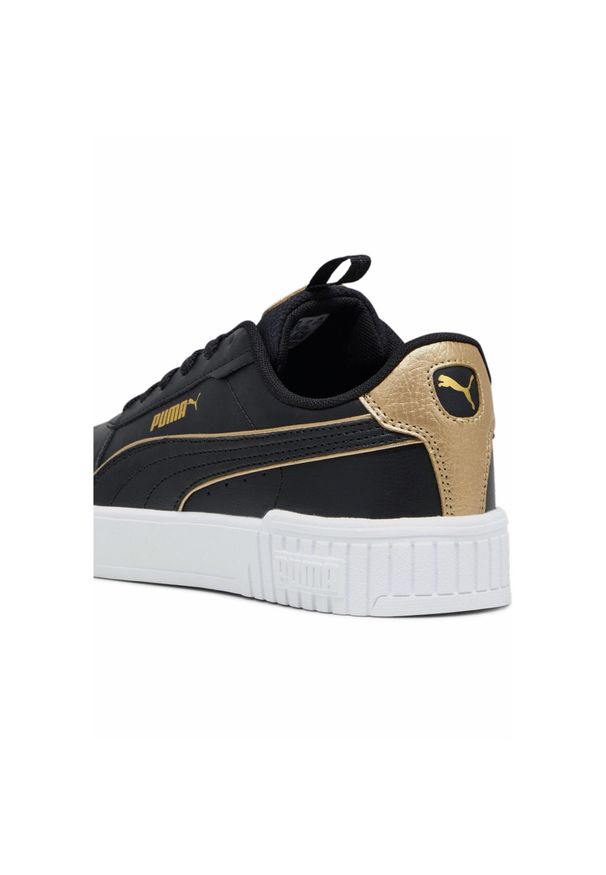 Puma - Damskie sneakersy Carina 2.0 Pop Up Metallics PUMA Black Gold White. Kolor: żółty, biały, wielokolorowy, czarny