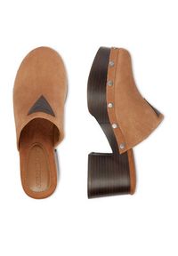 Guess Jeans Klapki EO-JDGJ66-4 Brązowy. Kolor: brązowy. Materiał: skóra, zamsz #6