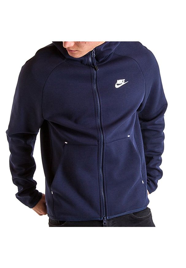 Bluza Nike Sportswear Tech Flleece 928483-451. Typ kołnierza: kaptur. Materiał: materiał, bawełna, poliester. Styl: elegancki, klasyczny