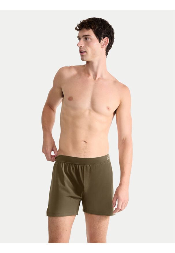 Sloggi Bokserki 10215473 Khaki. Kolor: brązowy. Materiał: bawełna