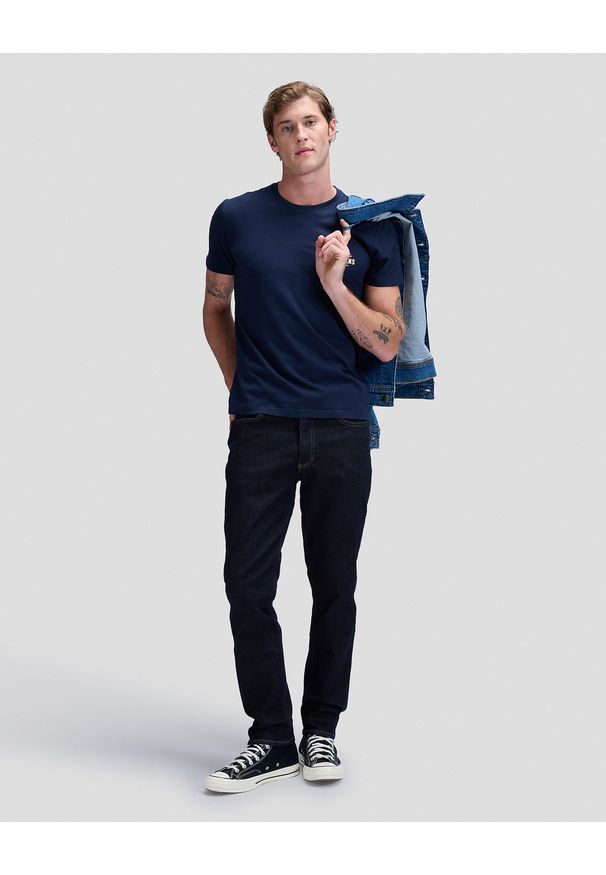 Lee - MĘSKA KOSZULKA LEE SMALL LOGO TEE RIVET NAVY 112376517