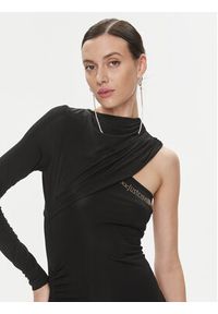Just Cavalli Sukienka koktajlowa 75PAO9A7 Czarny Slim Fit. Kolor: czarny. Materiał: wiskoza. Styl: wizytowy