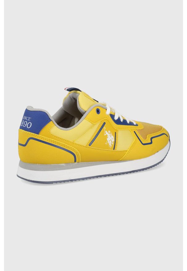 U.S. Polo Assn. sneakersy kolor żółty. Zapięcie: sznurówki. Kolor: żółty. Materiał: guma