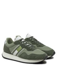 Tommy Jeans Sneakersy Tjm Modern Runner EM0EM01435 Zielony. Kolor: zielony. Materiał: skóra, zamsz