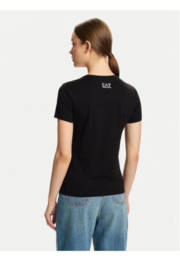 EA7 Emporio Armani T-Shirt 7W000521 AF12503 UC001 Czarny Regular Fit. Kolor: czarny. Materiał: bawełna