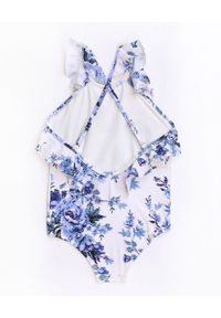 ZIMMERMANN KIDS - Jednoczęściowy strój kąpielowy Aliane Butterfly. Kolor: biały. Materiał: lycra. Wzór: aplikacja, kwiaty, nadruk #3