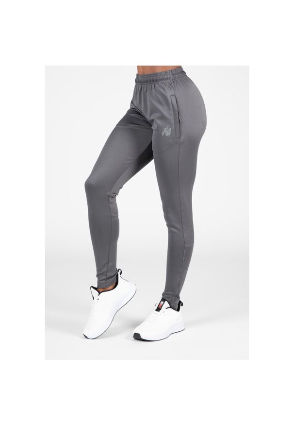 GORILLA WEAR - Halsey Track Spodnie - Szary. Kolor: szary. Sport: fitness