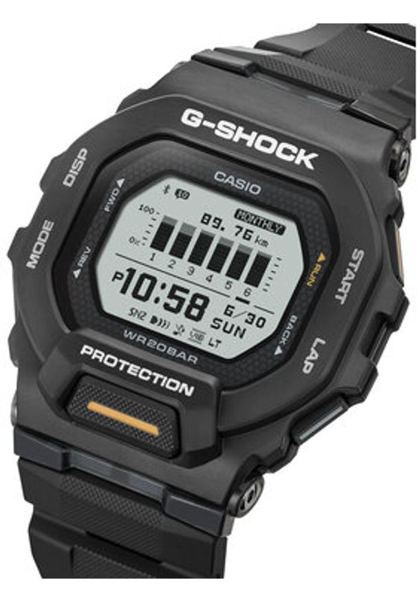 G-Shock Zegarek G-Squad GBD-200-1A1ER Czarny. Kolor: czarny. Materiał: syntetyk