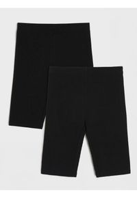 Sinsay - Szorty kolarki 2 pack - czarny. Kolor: czarny #1