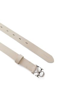 Calvin Klein Pasek Damski Facet Ck Buckle Pebble LV04F7060G Szary. Kolor: szary. Materiał: skóra #3