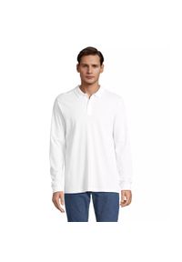 SOL'S - Koszulka polo z długim rękawem Sol's Planet. Typ kołnierza: polo. Kolor: biały. Długość rękawa: długi rękaw. Długość: długie #1