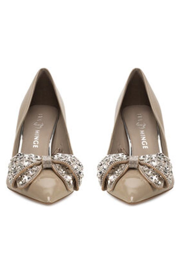 Eva Minge Czółenka SARA-V1278-388-2 Beżowy. Kolor: beżowy. Materiał: skóra, lakier