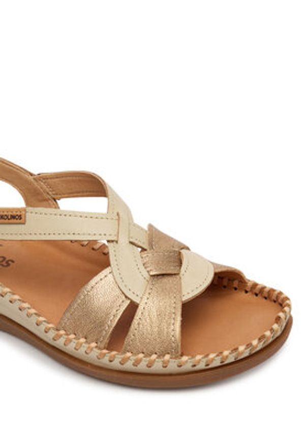 Pikolinos Sandały Cadaques W8K-1839C1 Beżowy. Kolor: beżowy. Materiał: skóra