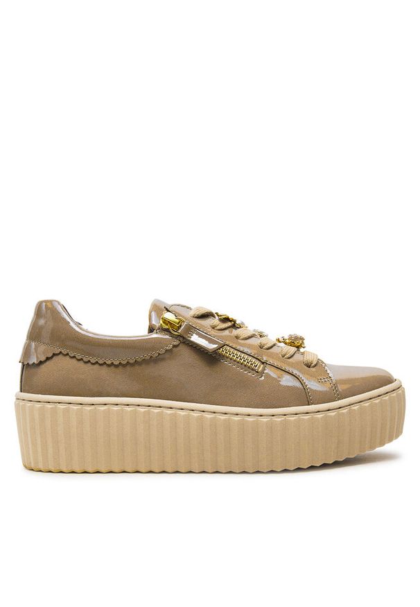 Sneakersy Gabor. Kolor: beżowy