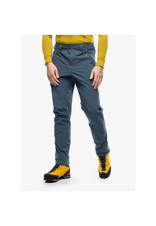 Spodnie softshell męskie Rab Ascendor AS Pants. Kolor: niebieski. Materiał: softshell. Sport: turystyka piesza