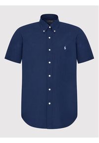 Polo Ralph Lauren Koszula 710867700003 Granatowy Custom Fit. Typ kołnierza: polo. Kolor: niebieski. Materiał: bawełna #4