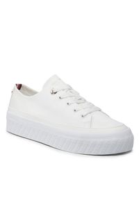 TOMMY HILFIGER - Sneakersy Tommy Hilfiger. Kolor: biały