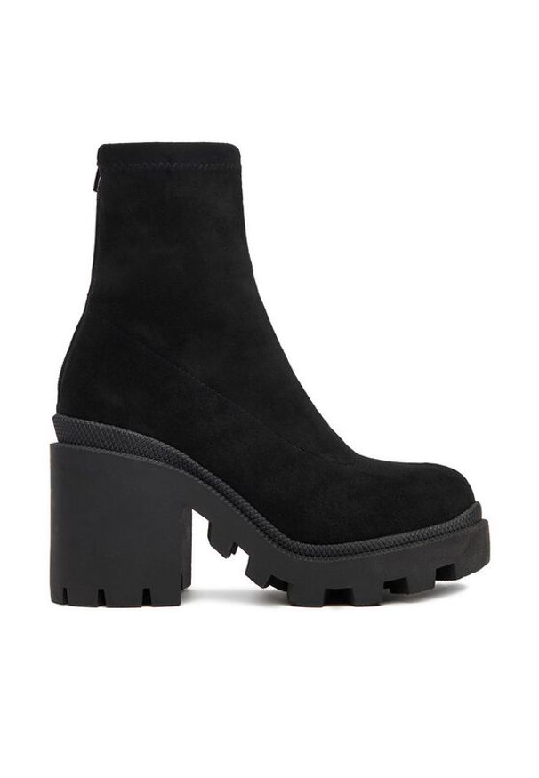 DeeZee Botki ZB362-2 Czarny. Kolor: czarny. Materiał: materiał