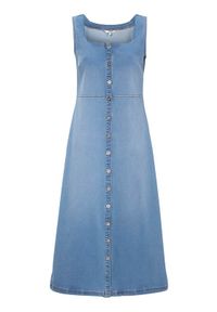 Cellbes Długa sukienka dżinsowa light blue denim female niebieski 42/44. Kolor: niebieski. Materiał: denim. Typ sukienki: proste. Długość: maxi #1