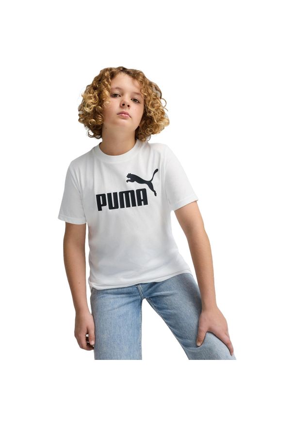 Koszulka Puma Ess No. 1 Logo Tee B, Dzieci. Kolor: biały. Materiał: bawełna, materiał