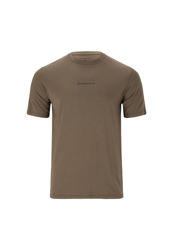 ENDURANCE - Koszulka treningowa męska Endurance Winicol S/S. Kolor: brązowy. Sport: fitness