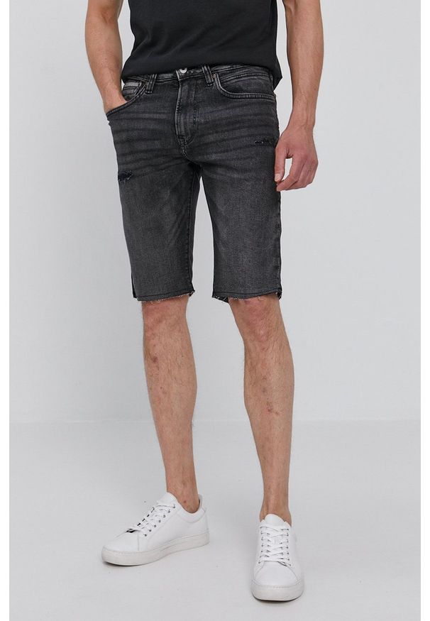 Pepe Jeans - Szorty jeansowe Stanley. Okazja: na co dzień. Kolor: szary. Materiał: tkanina. Wzór: gładki. Styl: casual