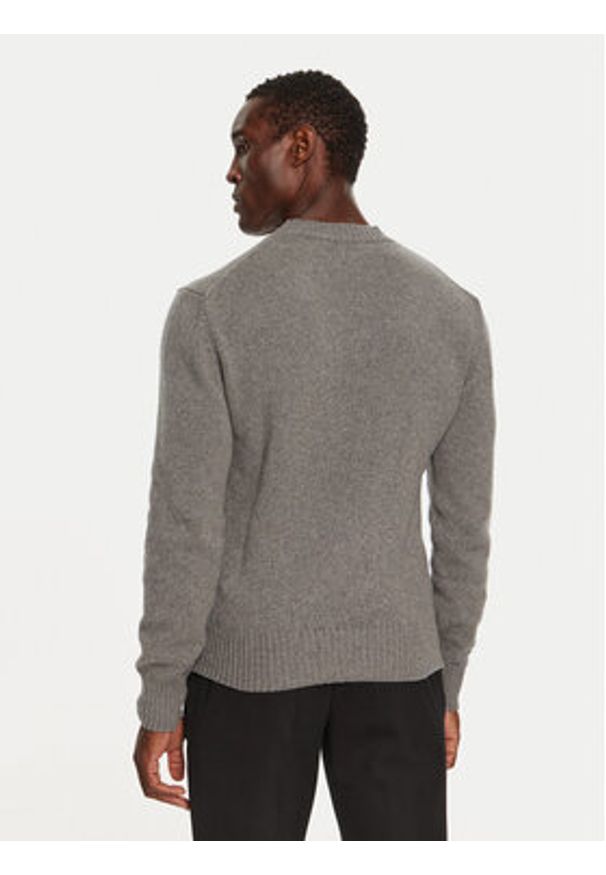 AMI PARIS Sweter HKS057.005 Szary Regular Fit. Kolor: szary. Materiał: kaszmir