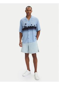 BOSS Koszula Lapisy_M 50559633 Błękitny Relaxed Fit. Kolor: niebieski. Materiał: wiskoza #4