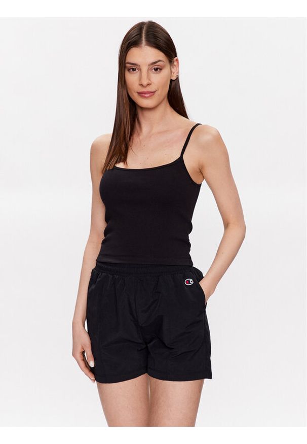 Champion Top 116069 Czarny Slim Fit. Kolor: czarny. Materiał: bawełna