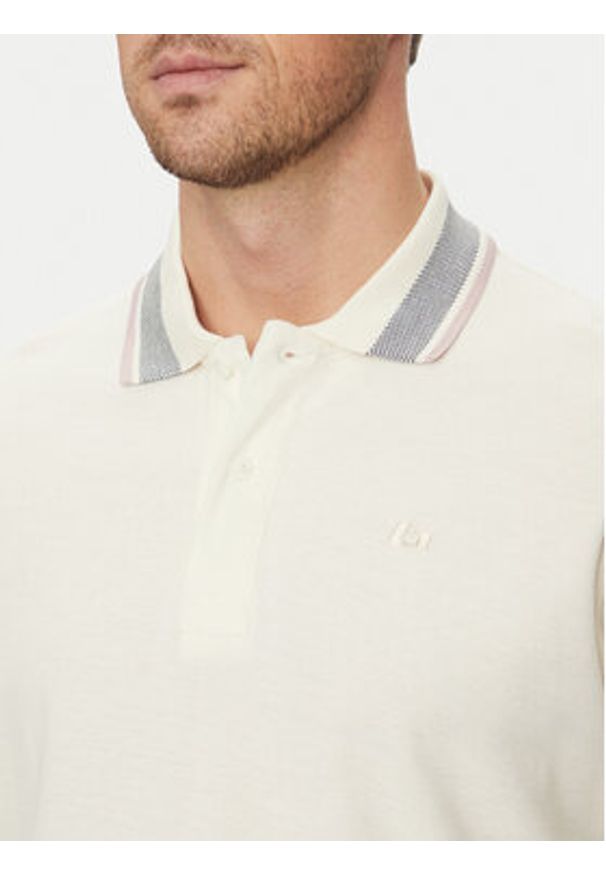 Blend Polo 20717916 Biały Regular Fit. Typ kołnierza: polo. Kolor: biały. Materiał: bawełna