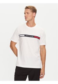 TOMMY HILFIGER - Tommy Hilfiger T-Shirt MW0MW36498 Biały Regular Fit. Kolor: biały. Materiał: bawełna #1