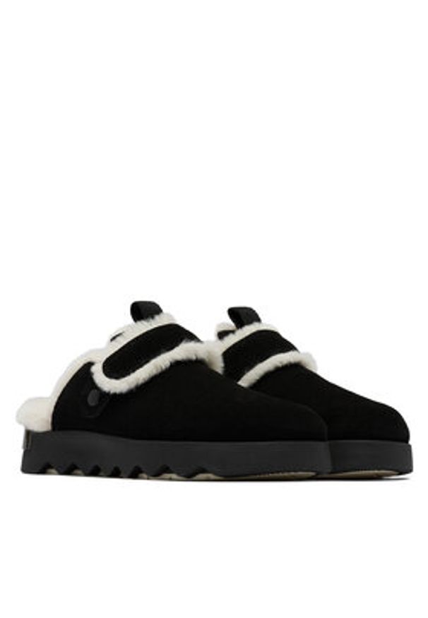 sorel - Sorel Kapcie Viibe Clog Suede Cozy 2048521010 Czarny. Kolor: czarny. Materiał: skóra, zamsz