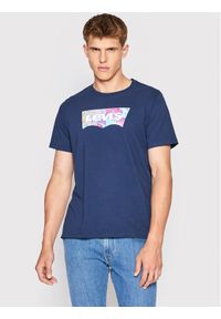 Levi's® T-Shirt Graphic Crewneck 22491-0454 Granatowy Regular Fit. Kolor: niebieski. Materiał: bawełna