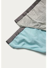 Calvin Klein Underwear - Figi dziecięce (2-pack). Kolor: szary. Materiał: bawełna, materiał, dzianina, poliamid, elastan, poliester #2
