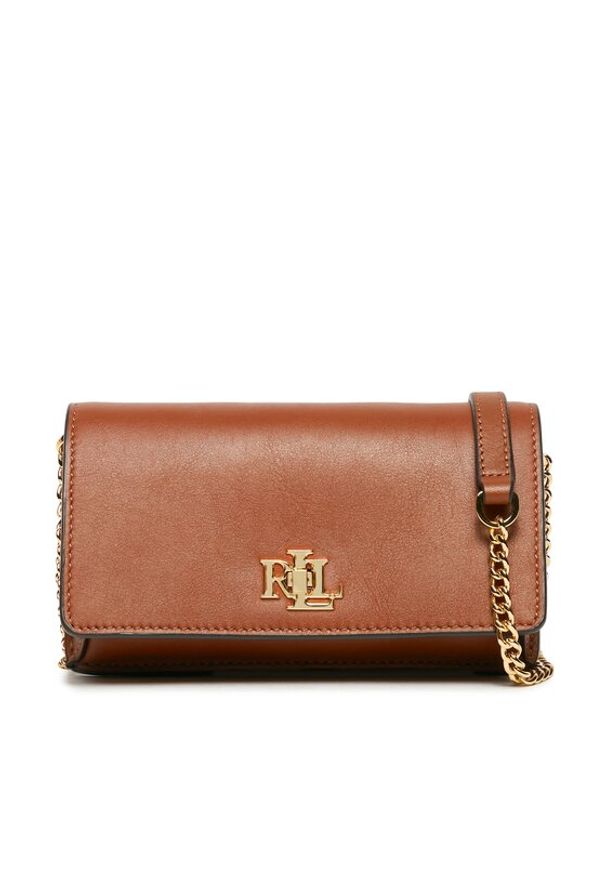 Lauren Ralph Lauren Torebka 432915377002 Brązowy. Kolor: brązowy. Materiał: skórzane