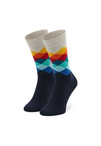 Happy-Socks - Skarpety wysokie unisex Happy Socks. Kolor: niebieski