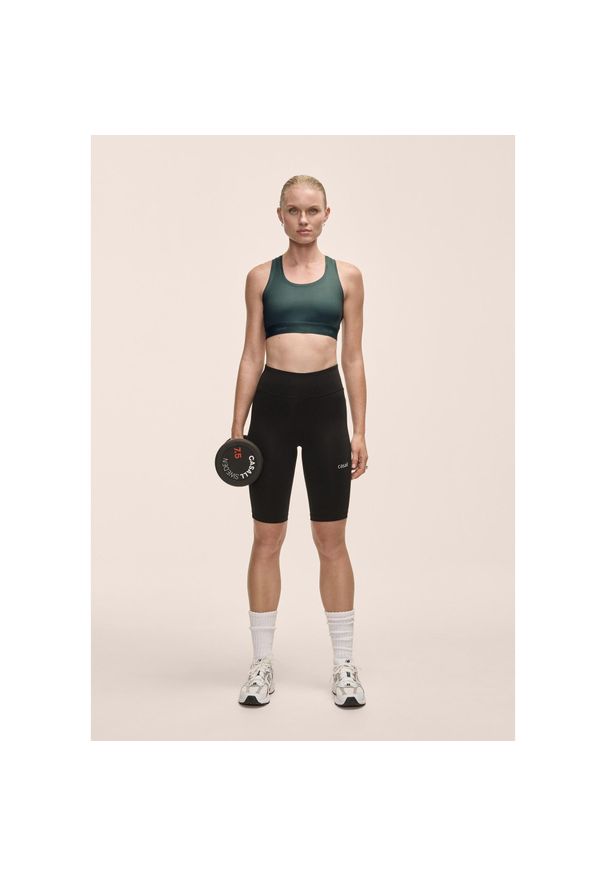 CASALL - Krótkie Legginsy Kolarki Casall z Wysokim Stanem. Stan: podwyższony. Kolor: czarny. Długość: krótkie. Sezon: lato