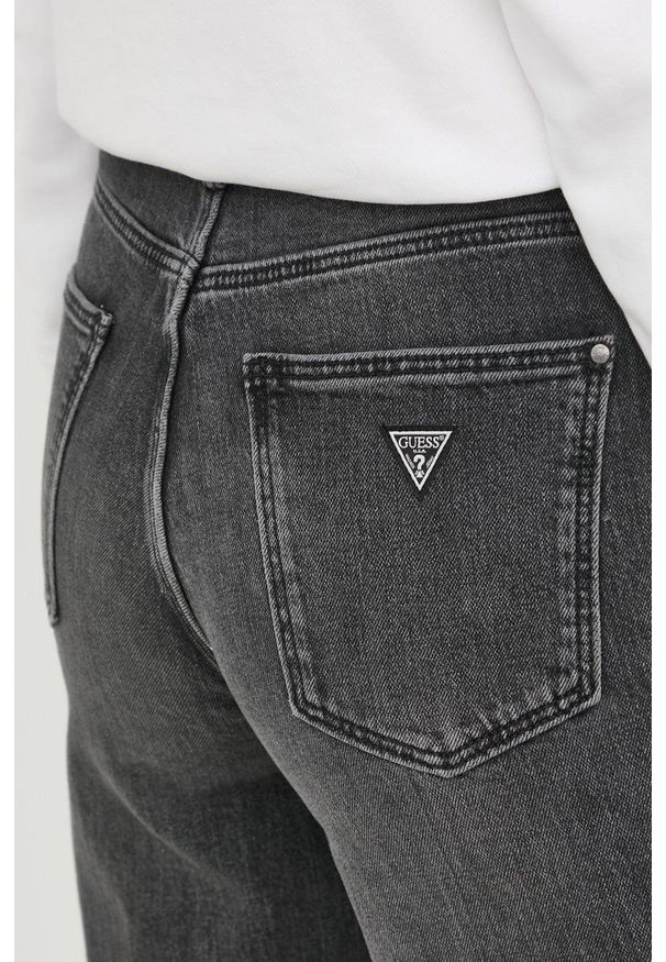 Guess jeansy damskie high waist. Stan: podwyższony. Kolor: szary