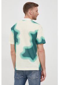 Liu Jo t-shirt bawełniany kolor beżowy wzorzysty. Kolor: beżowy. Materiał: bawełna